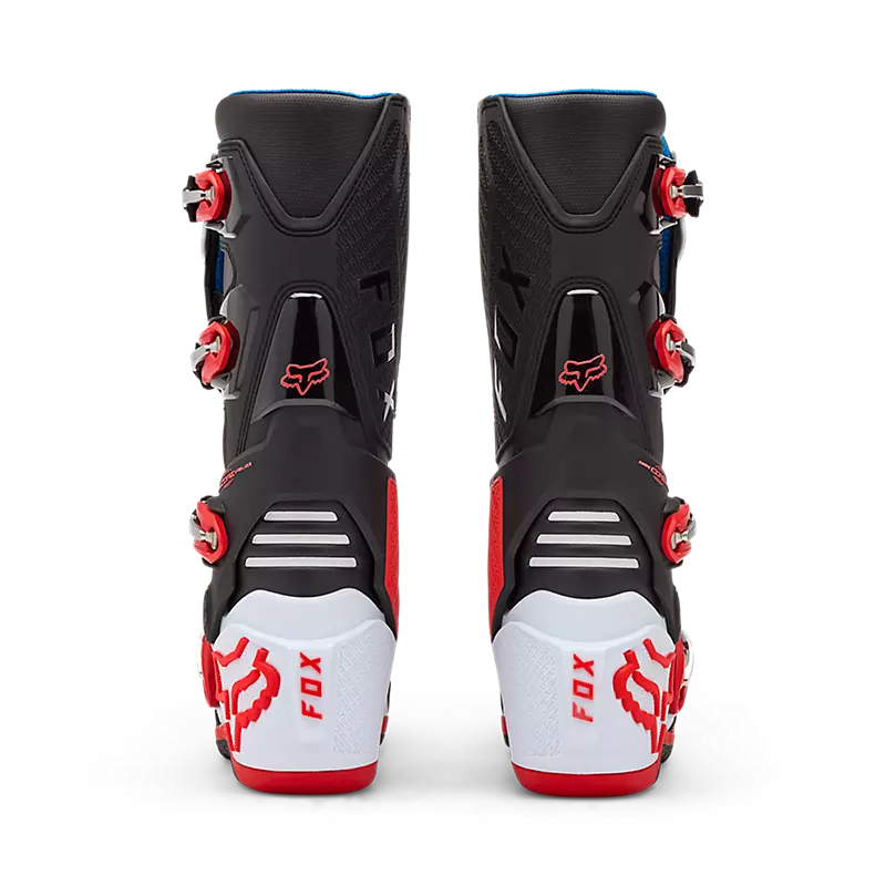 Fox Motion MX Boots White Red Black