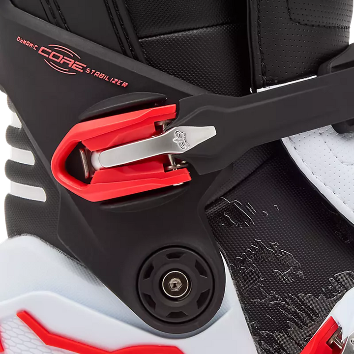 Fox Motion MX Boots White Red Black