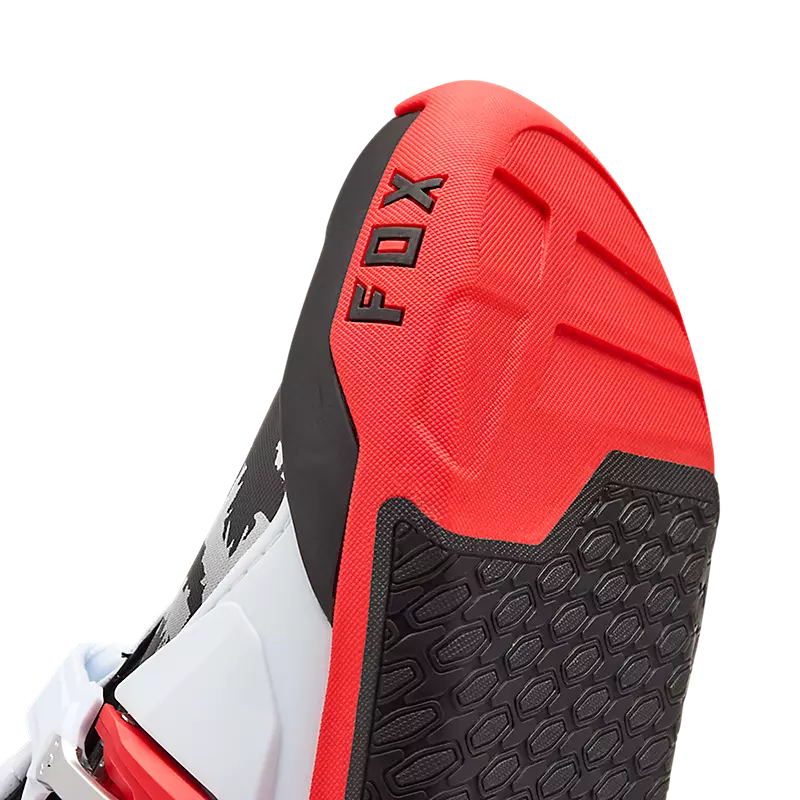 Fox Motion MX Boots White Red Black
