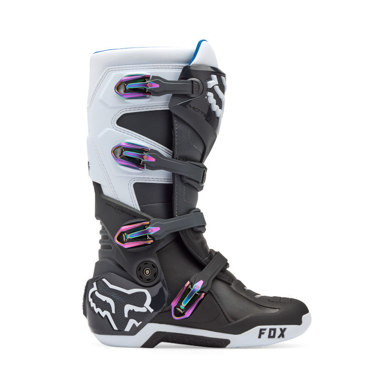 Fox Motion MX Boots Black Grey White