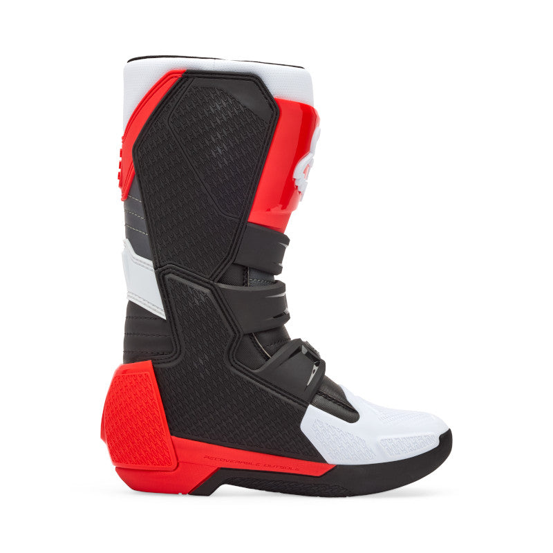 Fox Youth Comp Motocross Boots White Red