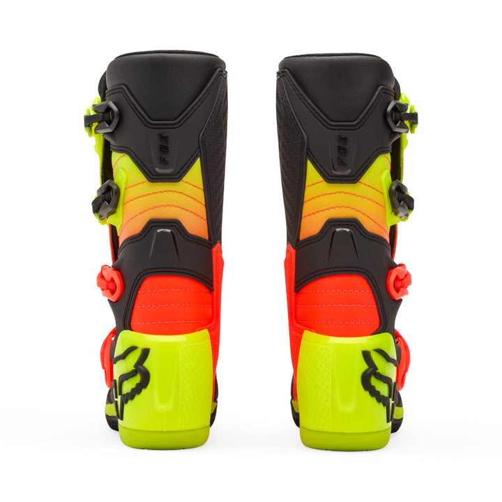 Fox Youth Comp Motocross Boots Orange Yellow
