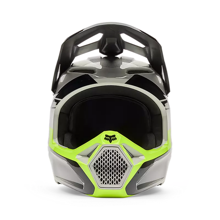 2026 Fox Youth V1 Collect Helmet Grey Yellow