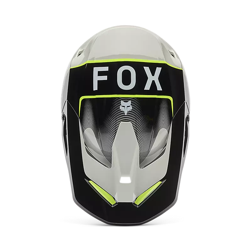 2026 Fox Youth V1 Collect Helmet Grey Yellow