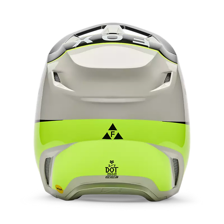2026 Fox Youth V1 Collect Helmet Grey Yellow