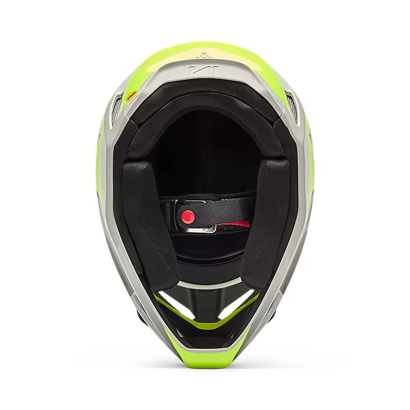 2026 Fox Youth V1 Collect Helmet Grey Yellow