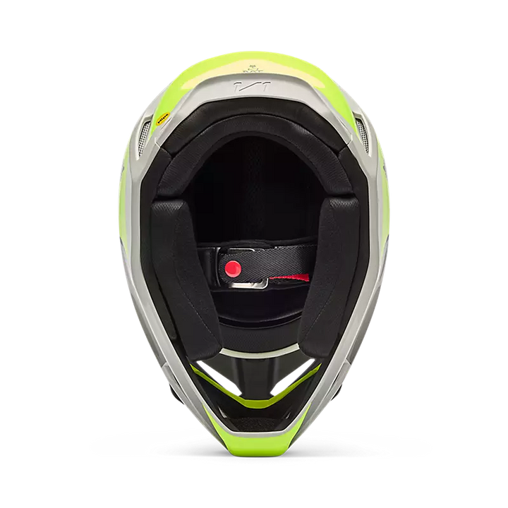 2026 Fox Youth V1 Collect Helmet Grey Yellow