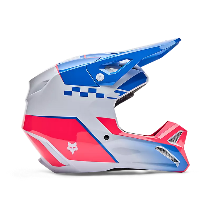 2026 Fox Youth V1 Collect Helmet Pink Blue