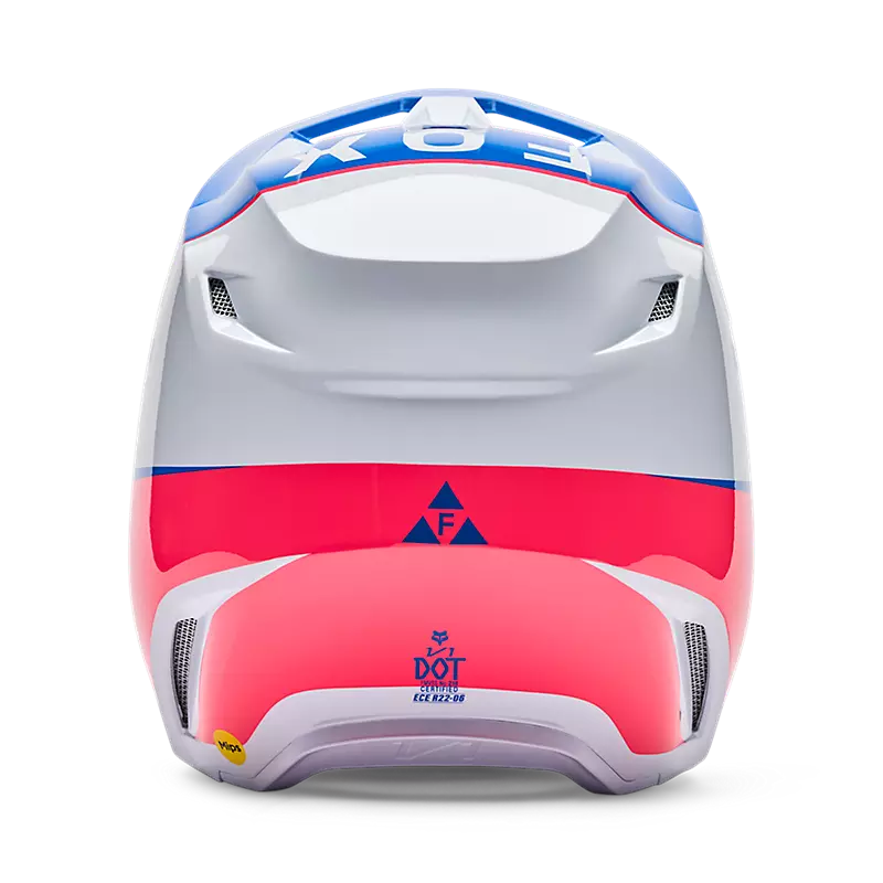 2026 Fox Youth V1 Collect Helmet Pink Blue