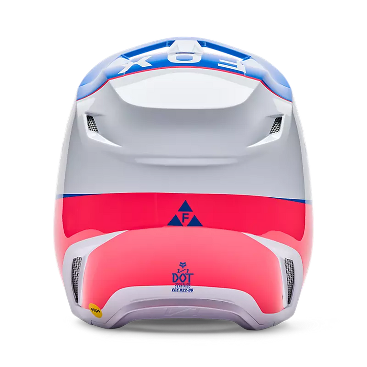 2026 Fox Youth V1 Collect Helmet Pink Blue