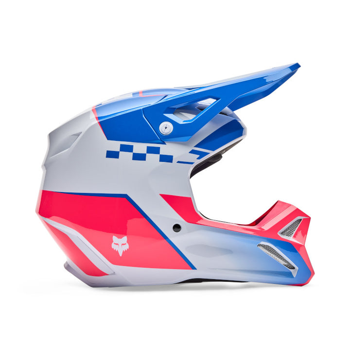 2026 Fox V1 Collect Pink Blue Motocross Helmet