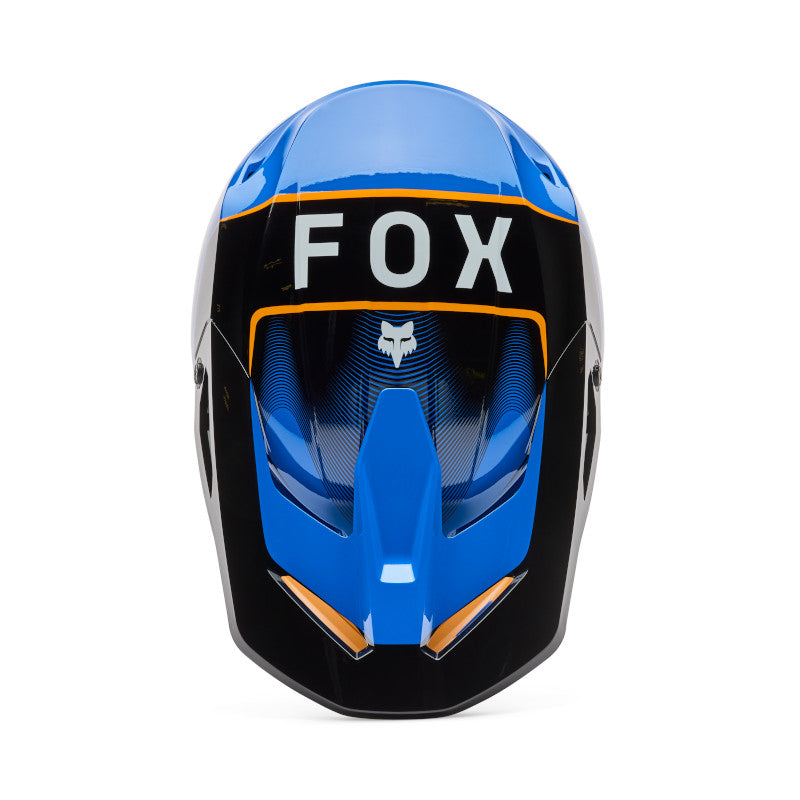 2026 Fox V1 Collect Blue Orange Motocross Helmet