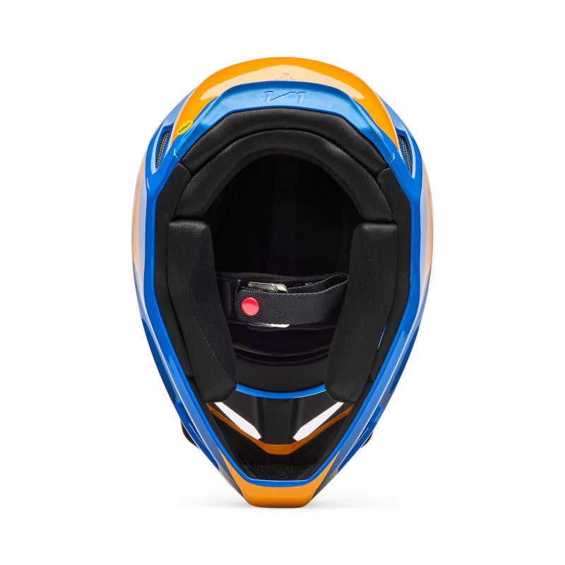 2026 Fox V1 Collect Blue Orange Motocross Helmet