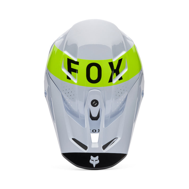 2026 Fox V3 Tine White Motocross Helmet