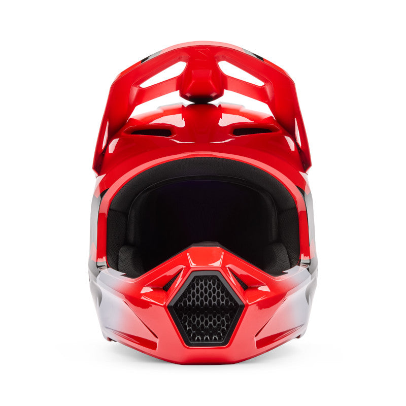 2026 Fox V1 Shield Red Motocross Helmet