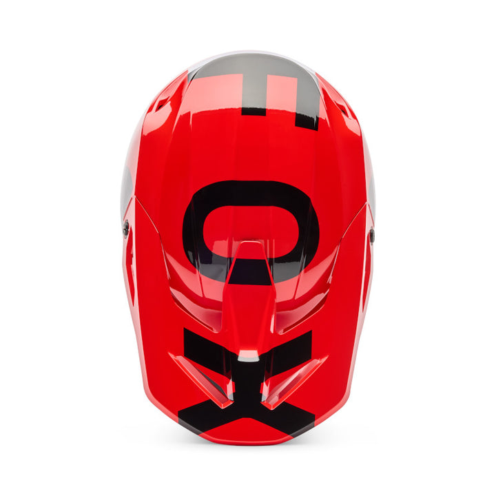 2026 Fox V1 Shield Red Motocross Helmet