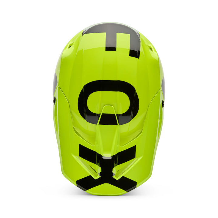 2026 Fox V1 Shield Flo Yellow Motocross Helmet