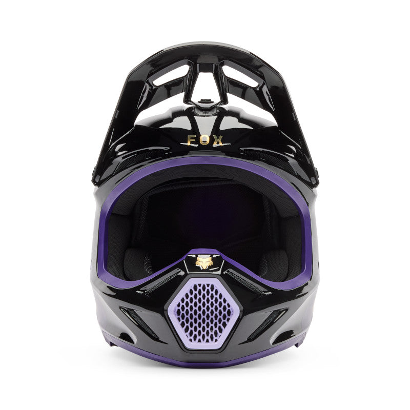 2026 Fox V3 Drip Black Purple Motocross Helmet