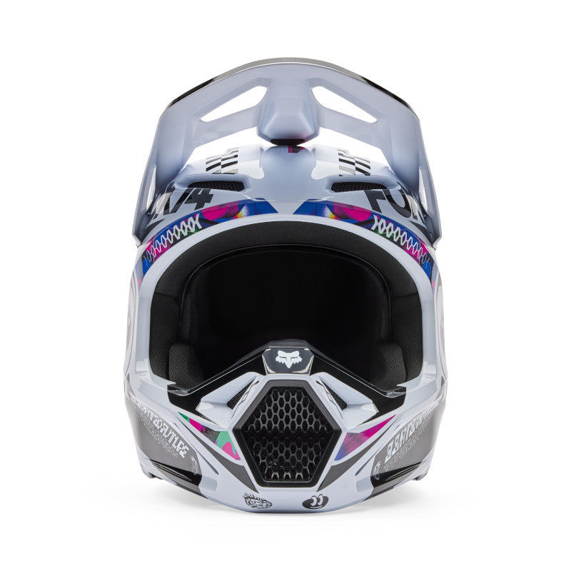 2026 Fox V1 Image Cosmo Black White Motocross Helmet