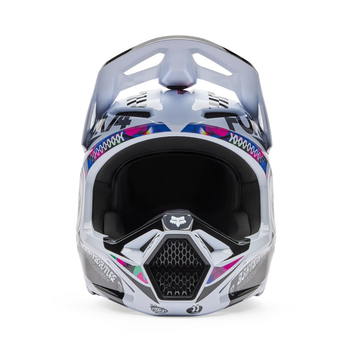 2026 Fox V1 Image Cosmo Black White Motocross Helmet