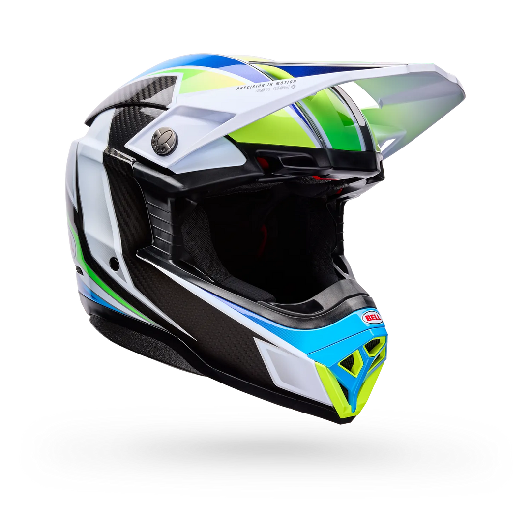 Bell Moto-10 Spherical MX Helmet Grid White Blue