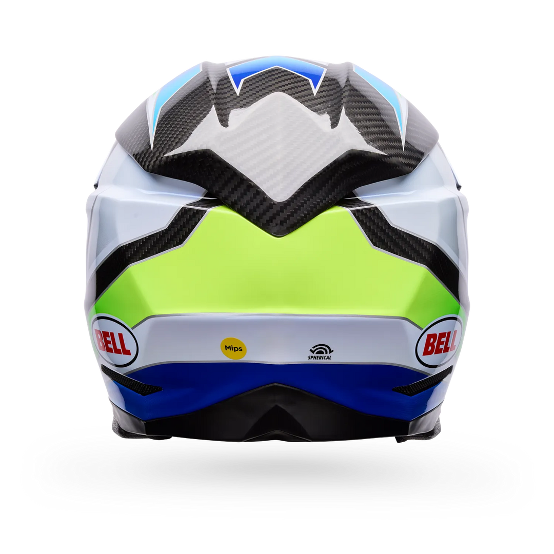 Bell Moto-10 Spherical MX Helmet Grid White Blue