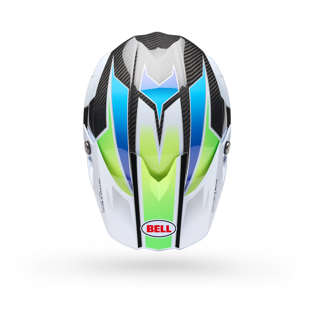 Bell Moto-10 Spherical MX Helmet Grid White Blue