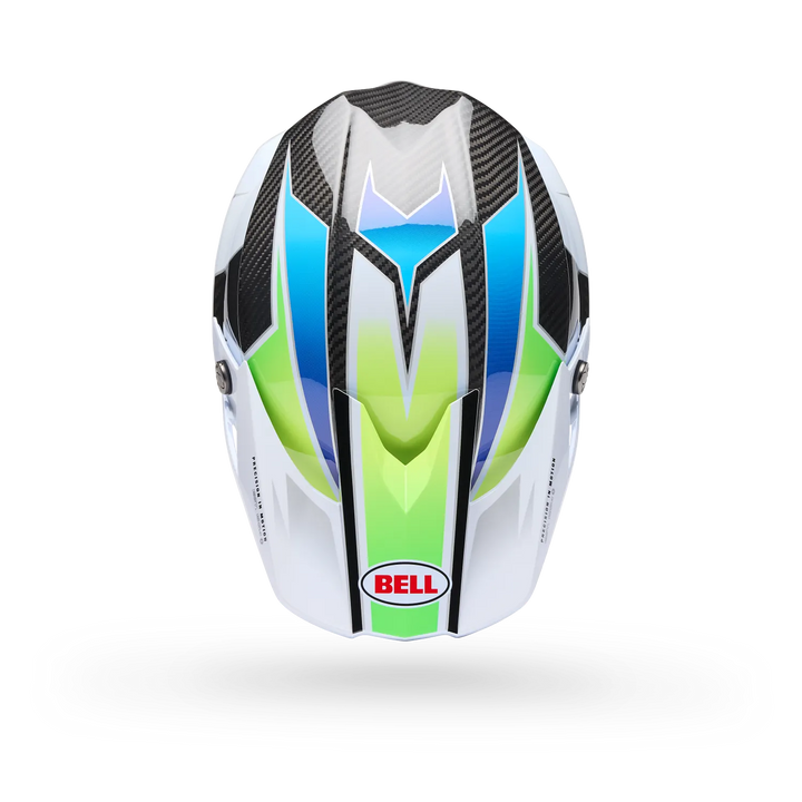 Bell Moto-10 Spherical MX Helmet Grid White Blue