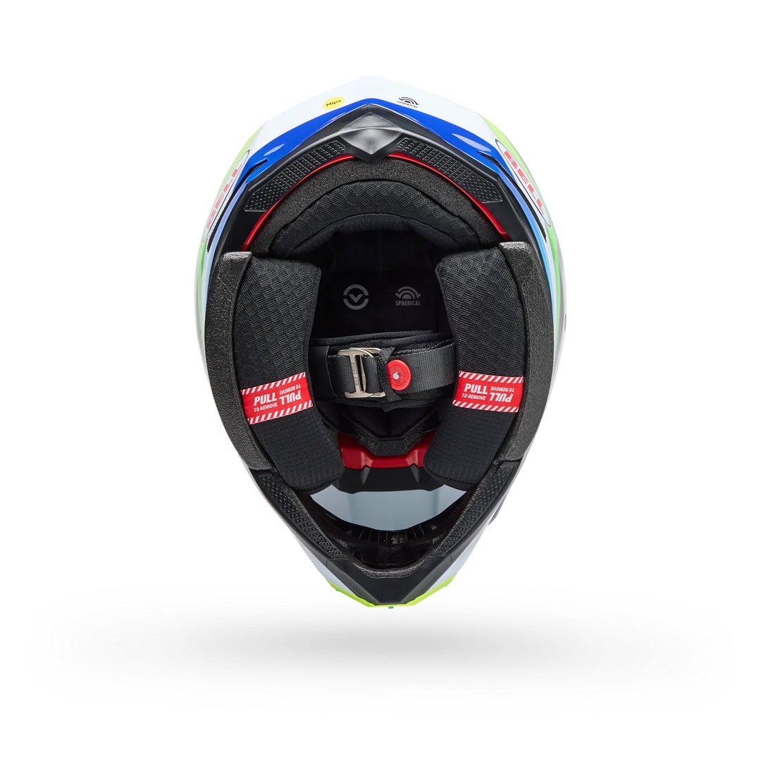 Bell Moto-10 Spherical MX Helmet Grid White Blue