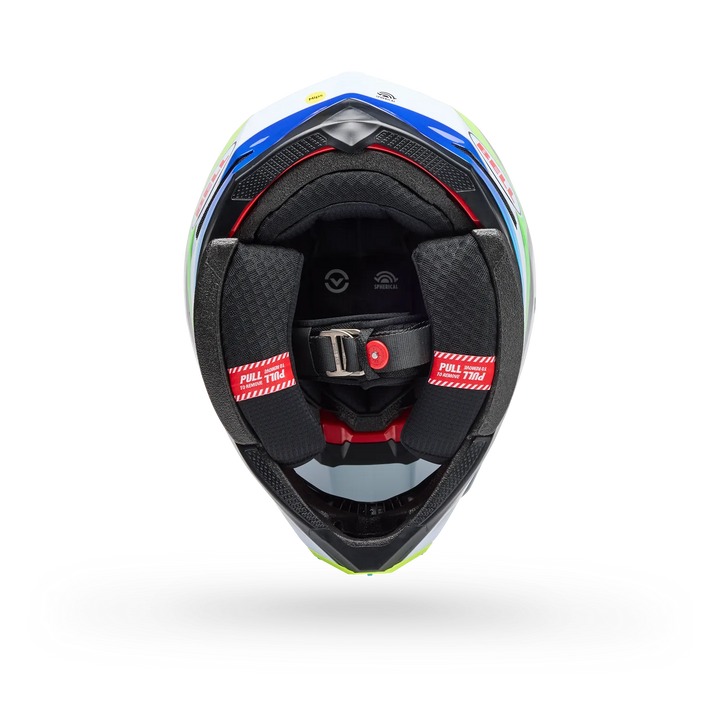 Bell Moto-10 Spherical MX Helmet Grid White Blue