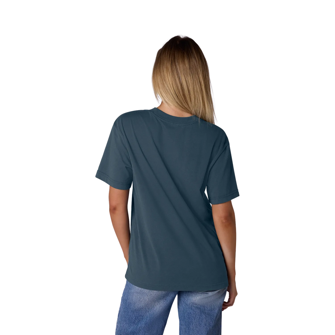 Fox Ladies Image Print Tee Blue Orange