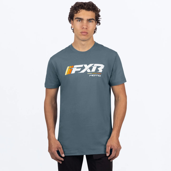 FXR Mens Moto Premium Tshirt Blue