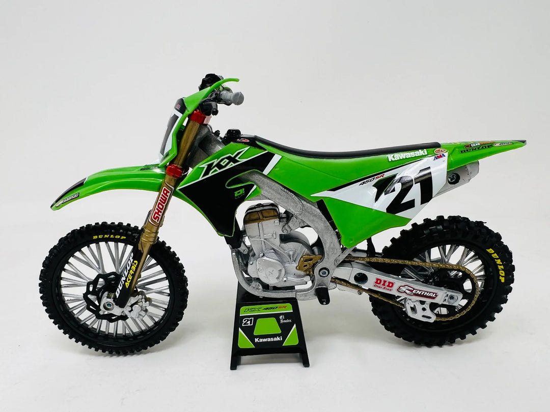 JASON ANDERSON KAWASAKI FACTORY TEAM 1:12 SCALE DIECAST MX MODEL TOY BIKE