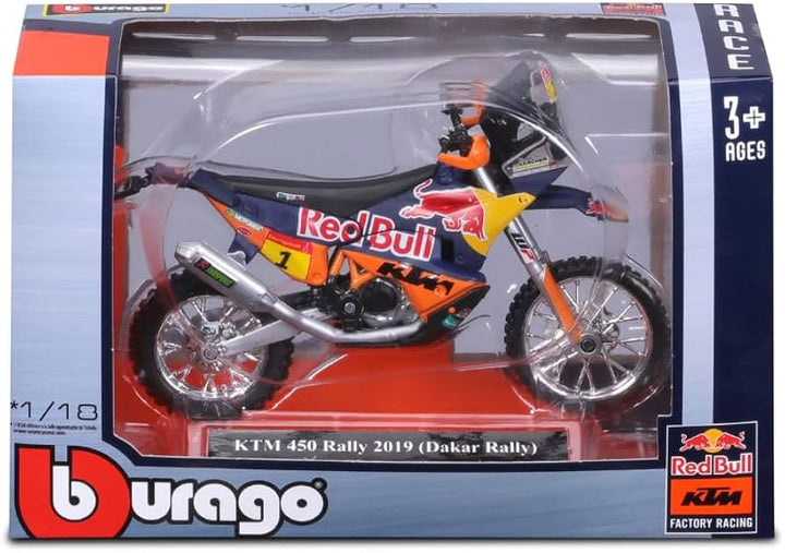 RED BULL KTM 450 RALLY DAKAR 1:18 SCALE DIECAST MX MODEL BIKE