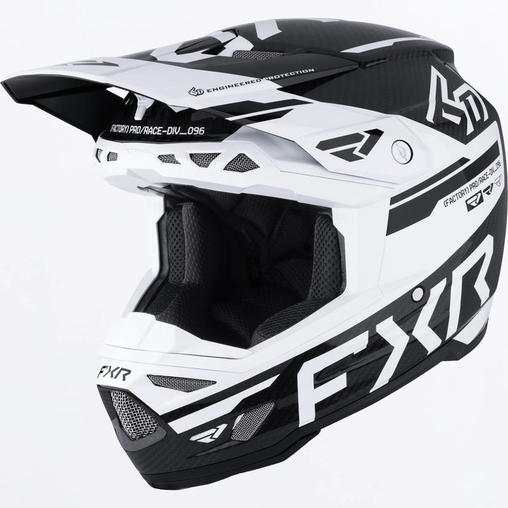 FXR 6D ATR-3 FIM White Black Helmet