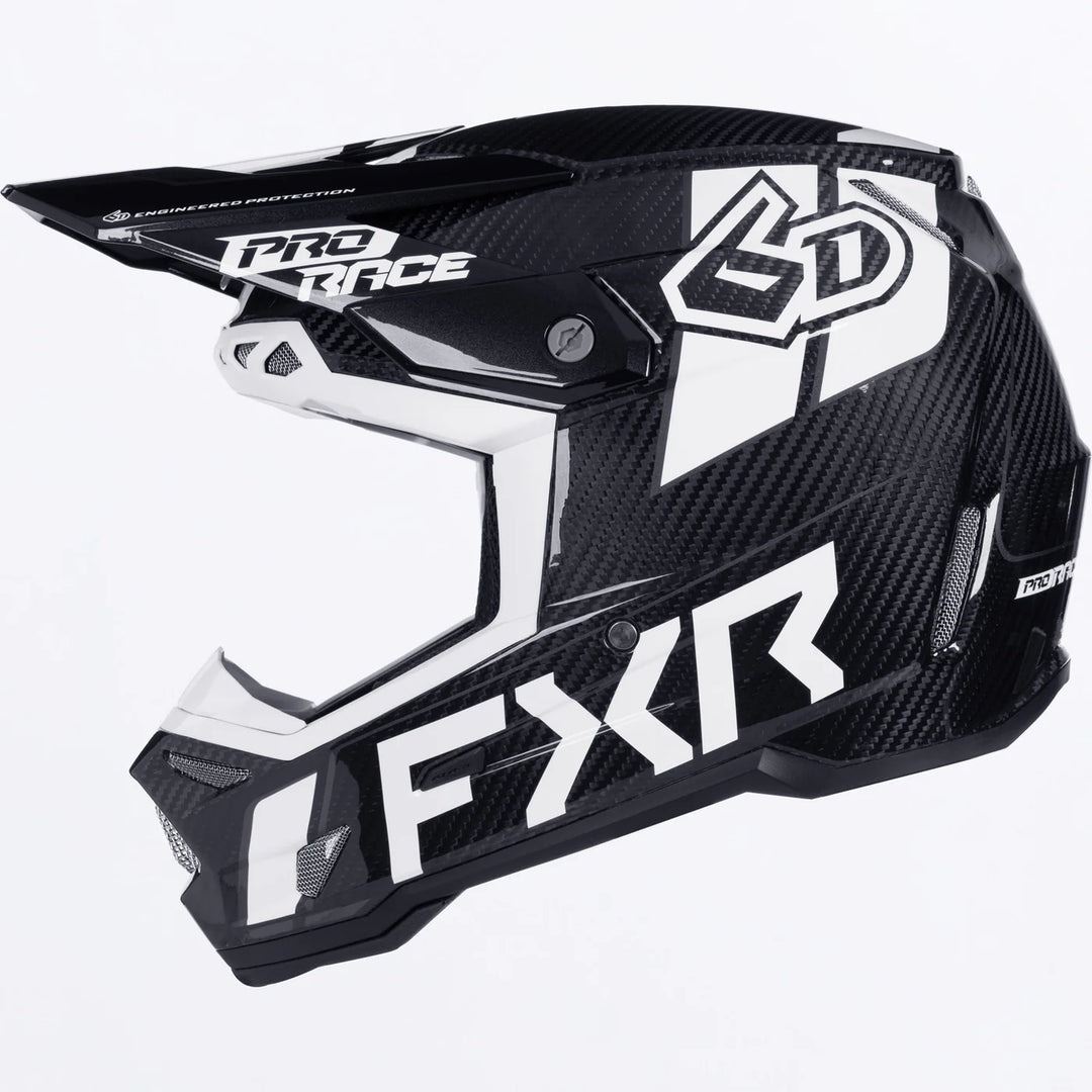 FXR 6D ATR-3 Prime Black White Helmet