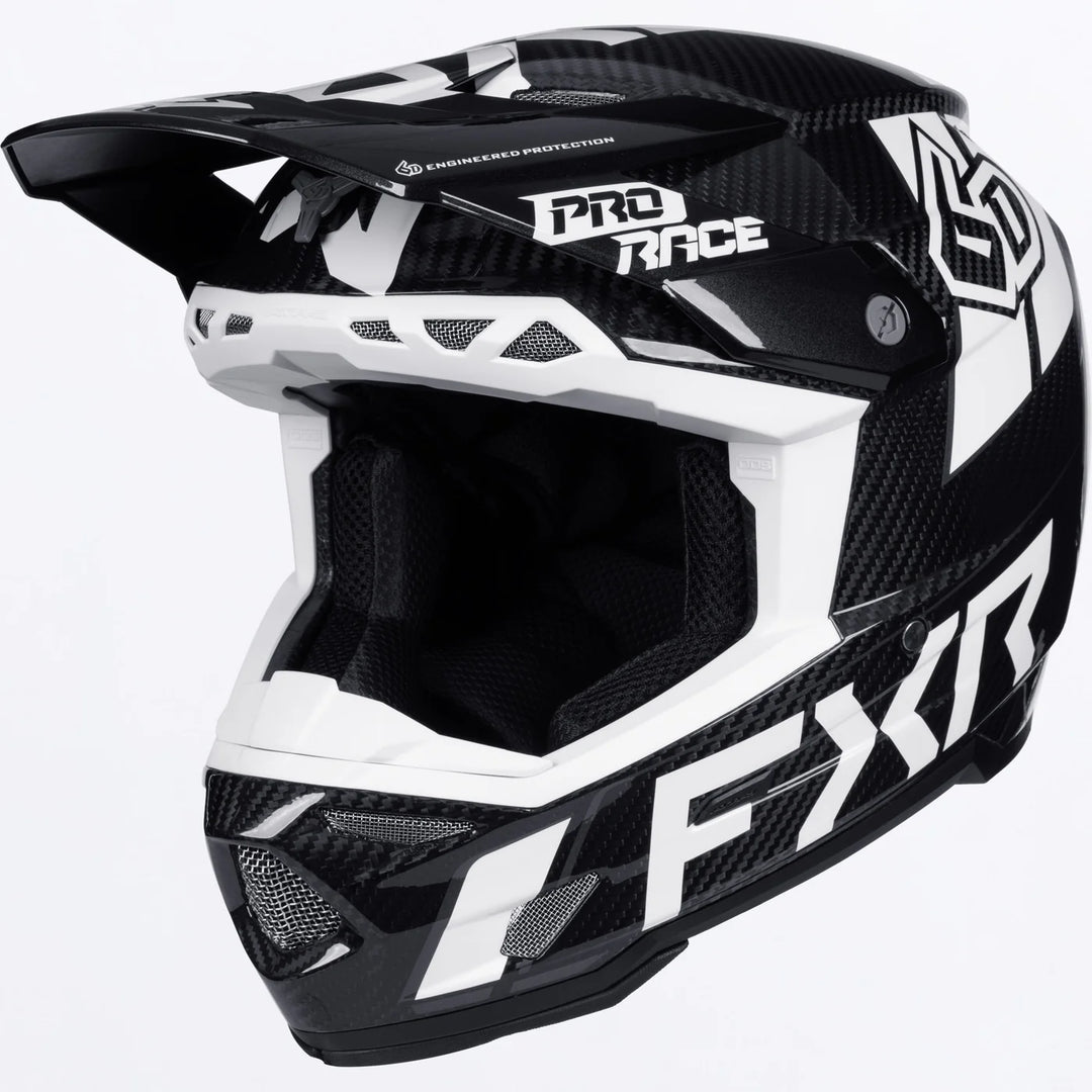 FXR 6D ATR-3 Prime Black White Helmet
