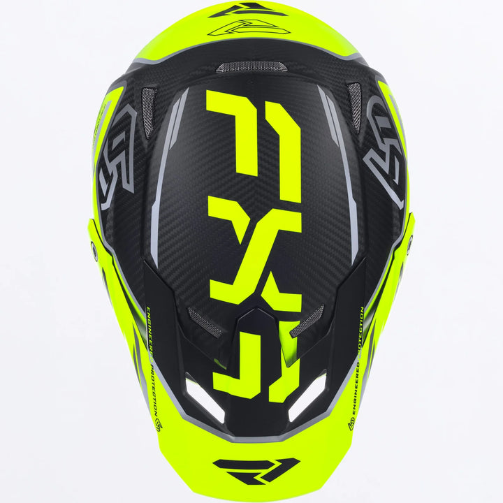 FXR 6D ATR-3 FIM Hi Vis Yellow Black Helmet