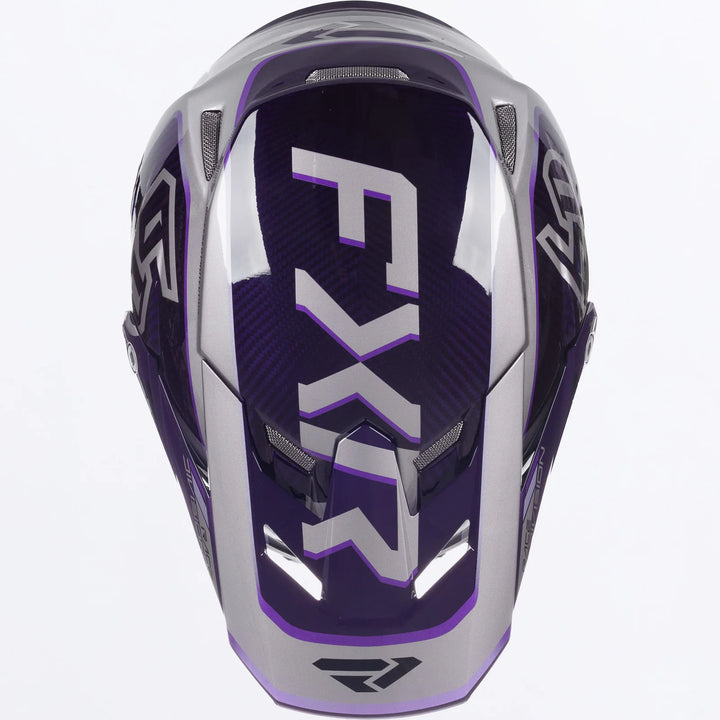 FXR 6D ATR-3 FIM Purple Grey Helmet