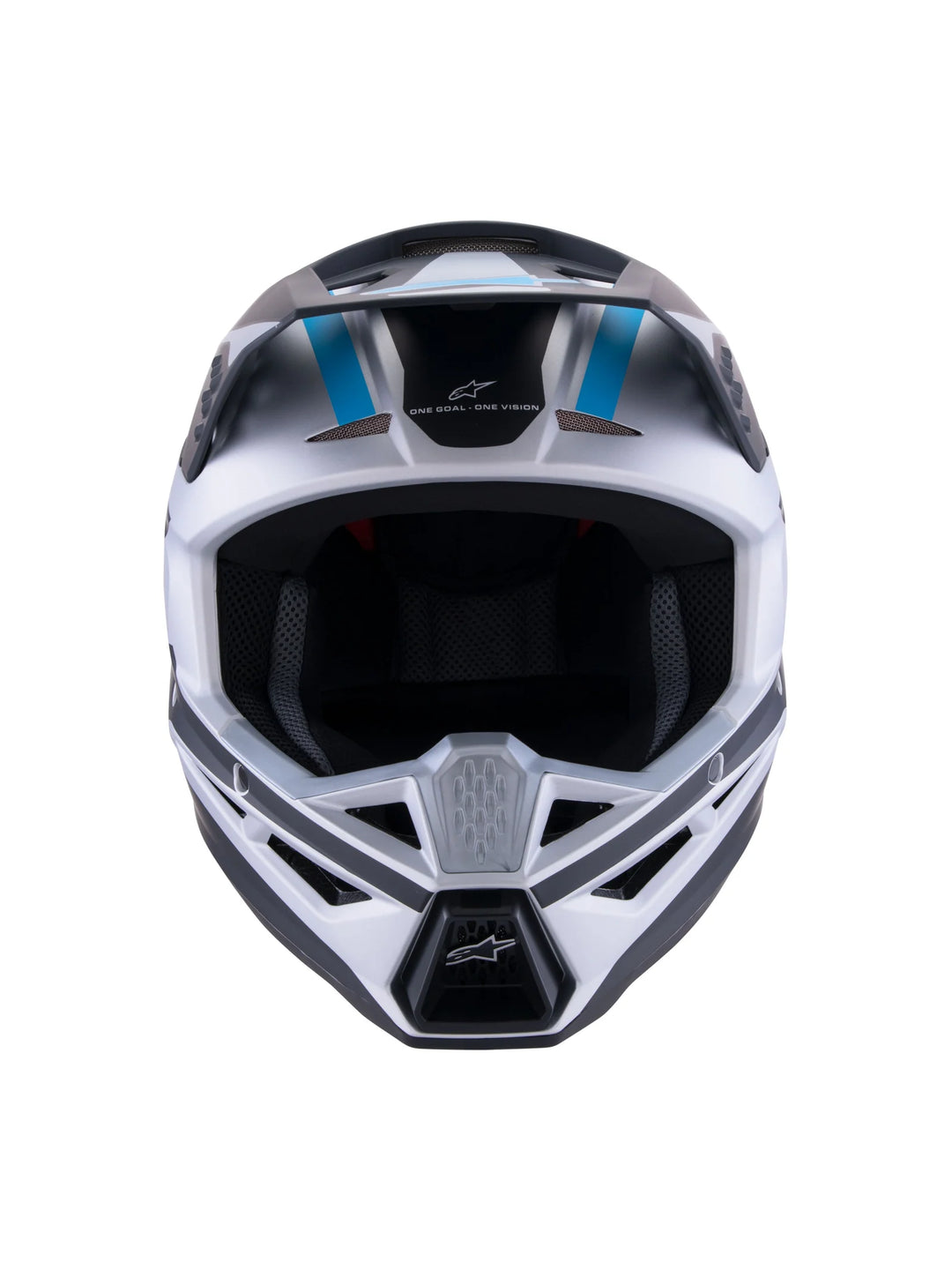 Alpinestars SM3 Heat MX Helmet Silver Blue Black