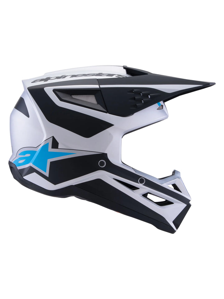 Alpinestars SM3 Heat MX Helmet Silver Blue Black