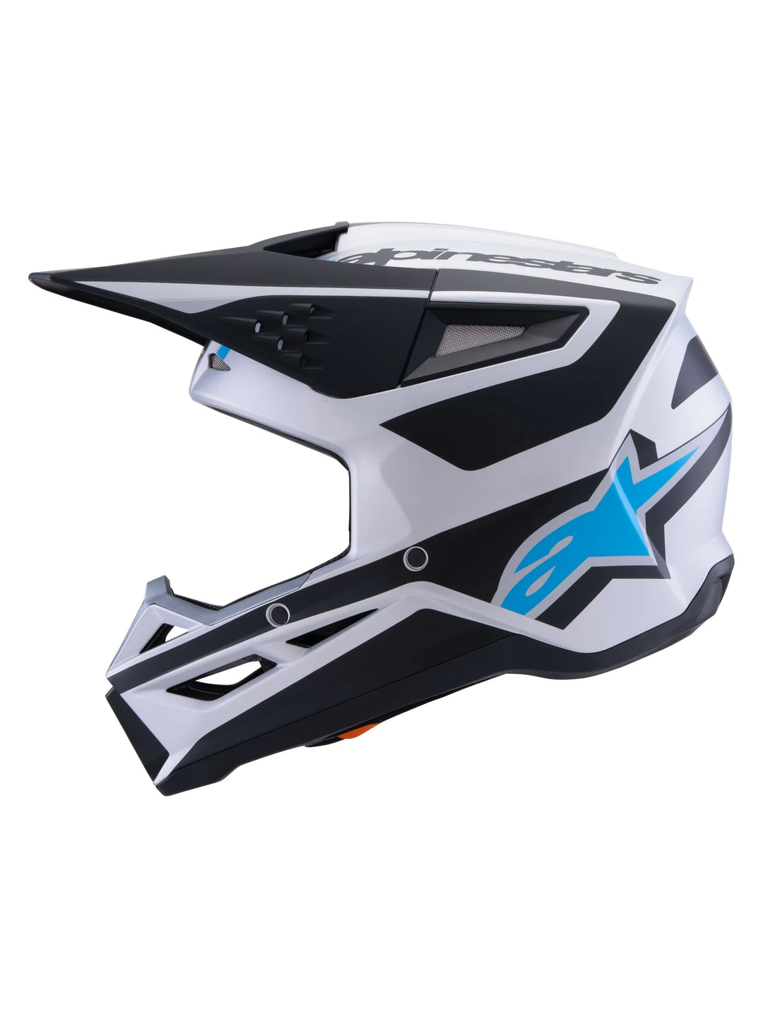 Alpinestars SM3 Heat MX Helmet Silver Blue Black