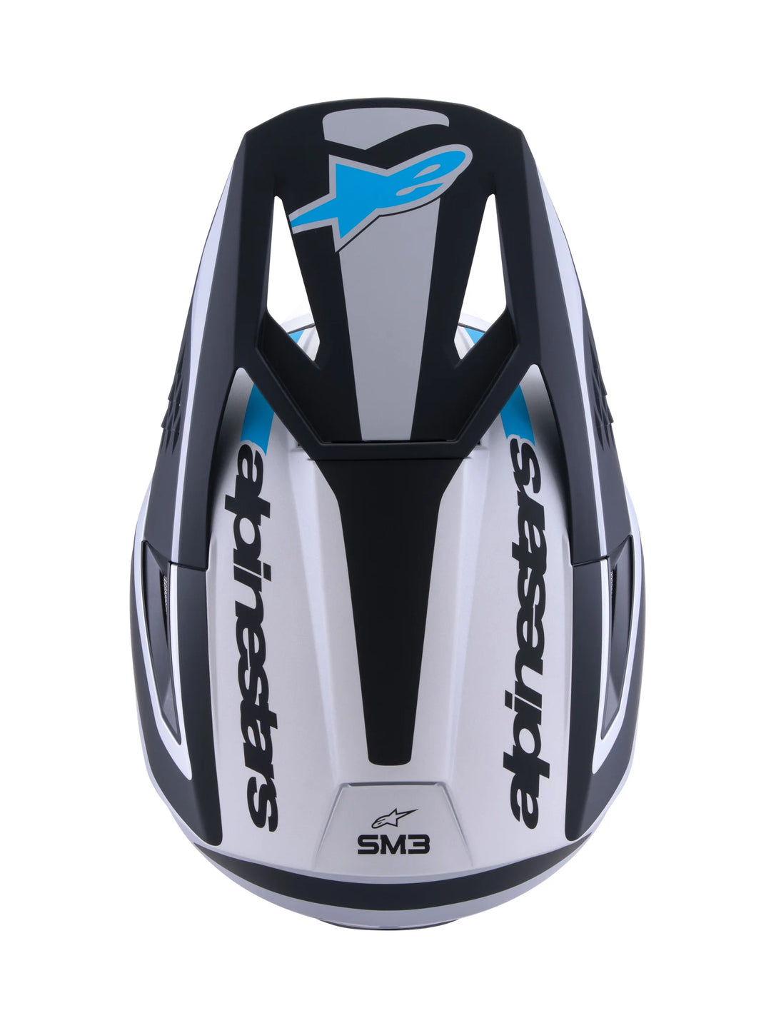 Alpinestars SM3 Heat MX Helmet Silver Blue Black