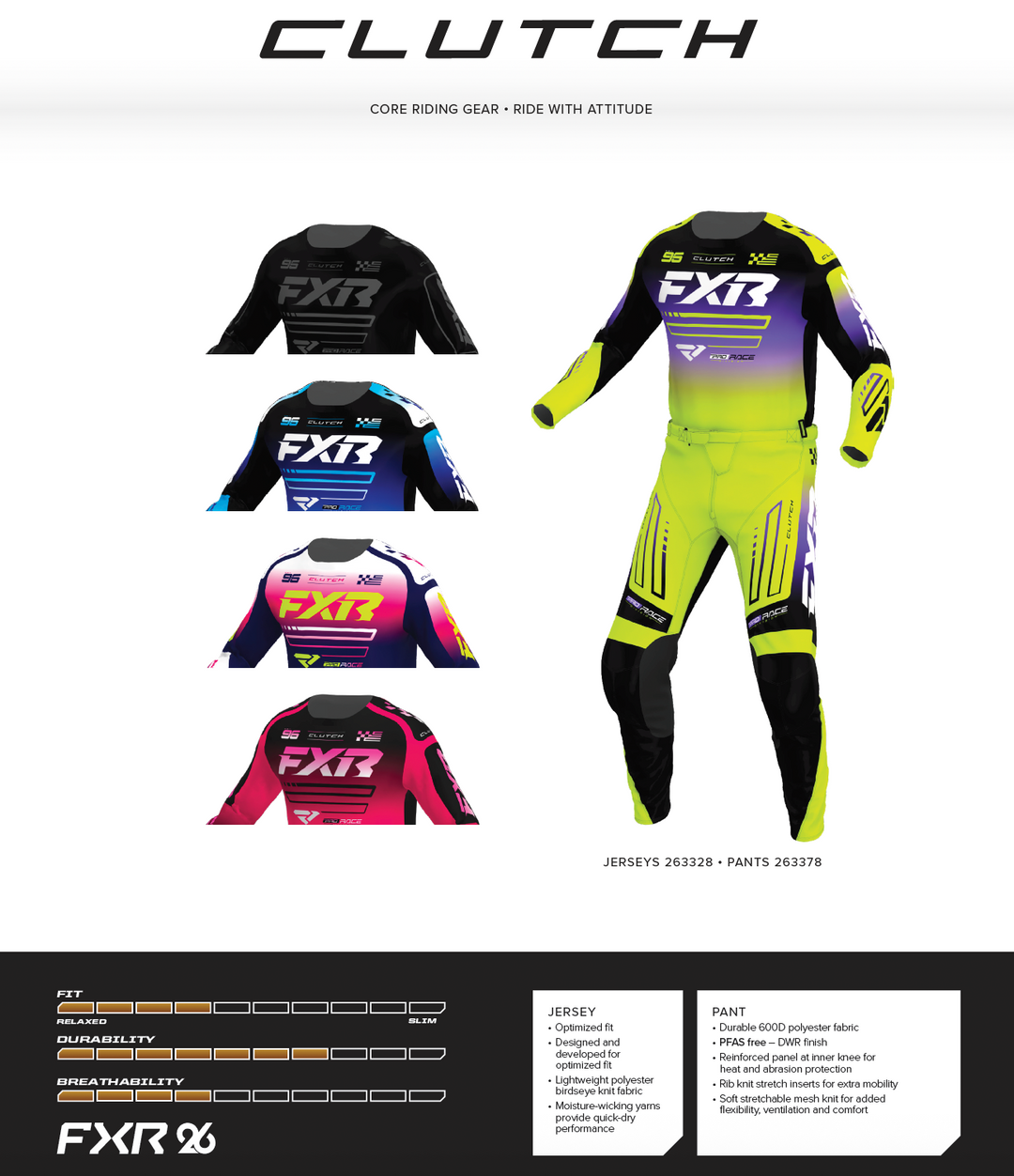 2026 FXR Clutch Blue White Pink MX Kit Combo