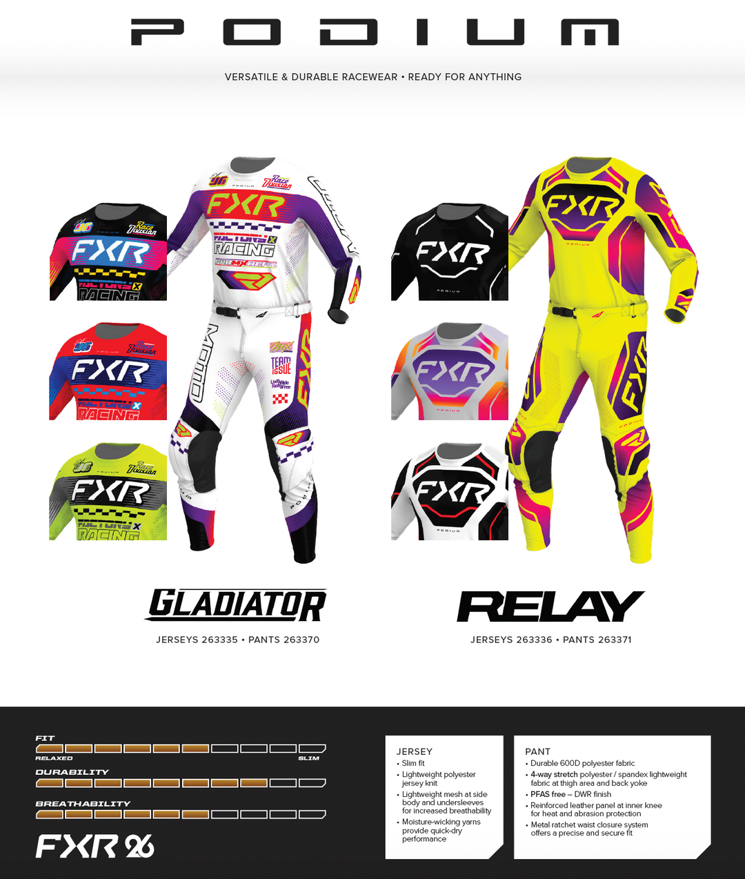 2026 FXR Podium Gladiator Black Blue Razz Kit Combo