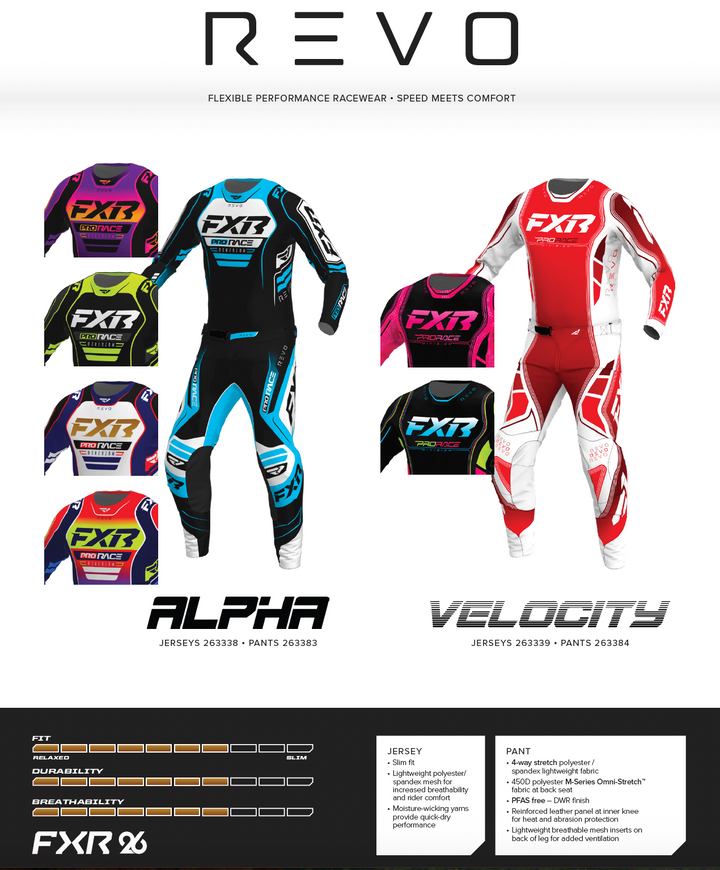 Revo Rave 2026 FXR Revo Velocity Rave Black MX kit combo | FXR MX Kits – mastersofmx