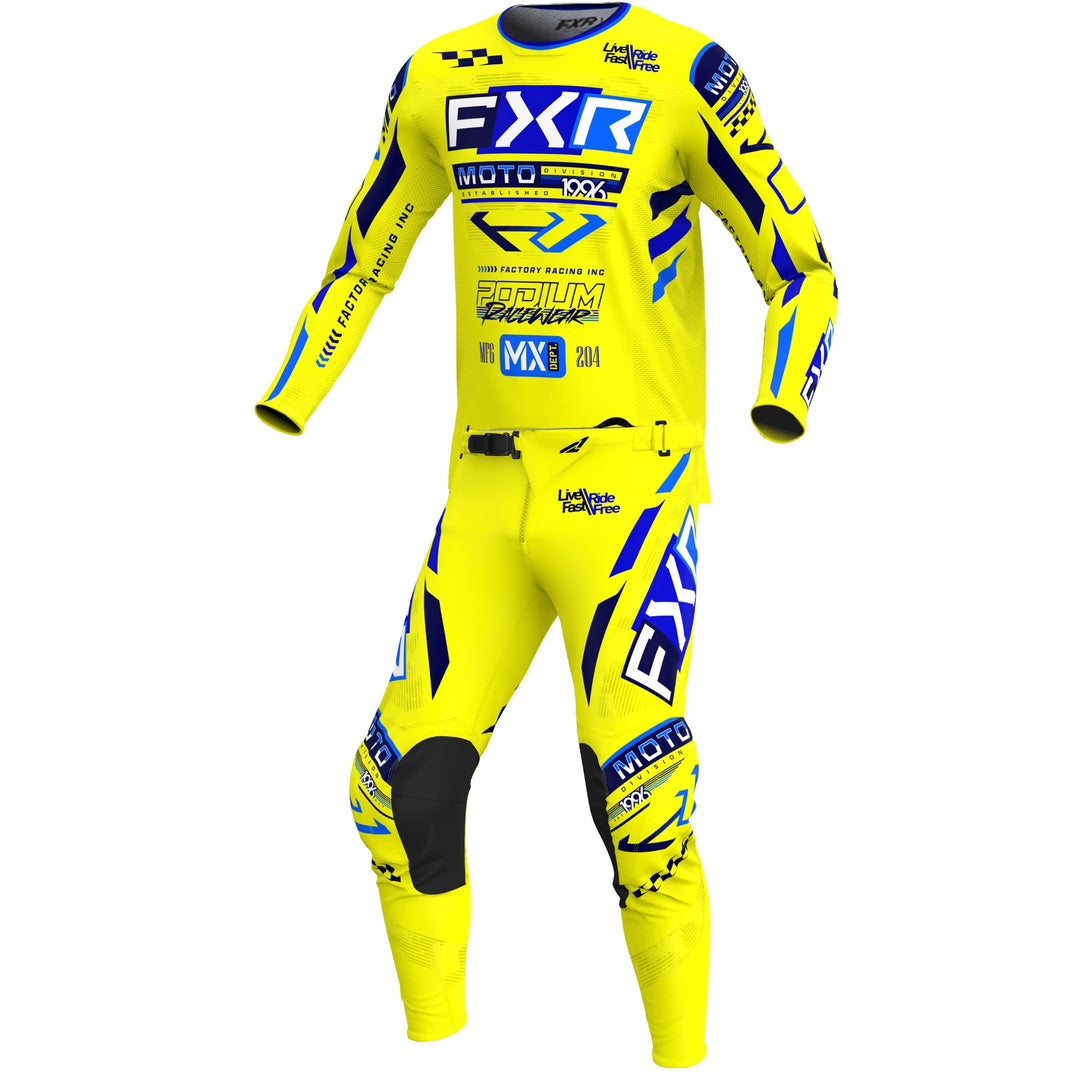 gear factor mx Spring 2025 FXR Podium Gladiator Yellow MX Kit Combo