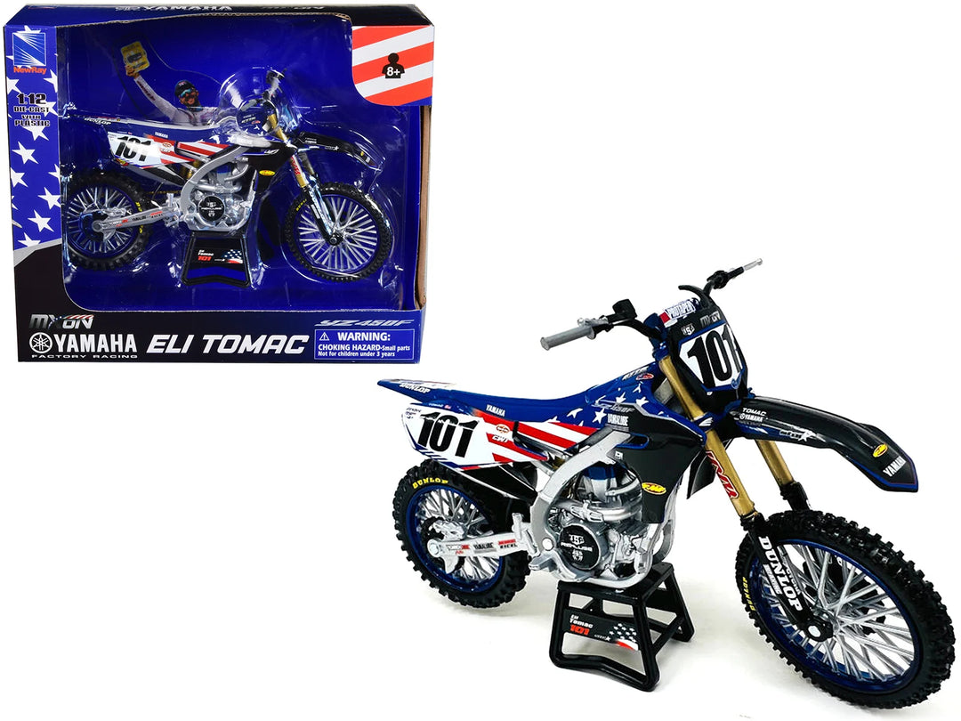 ELI TOMAC MXON NATIONS YAMAHA YZF 450 1:12 SCALE DIECAST MX MODEL BIKE