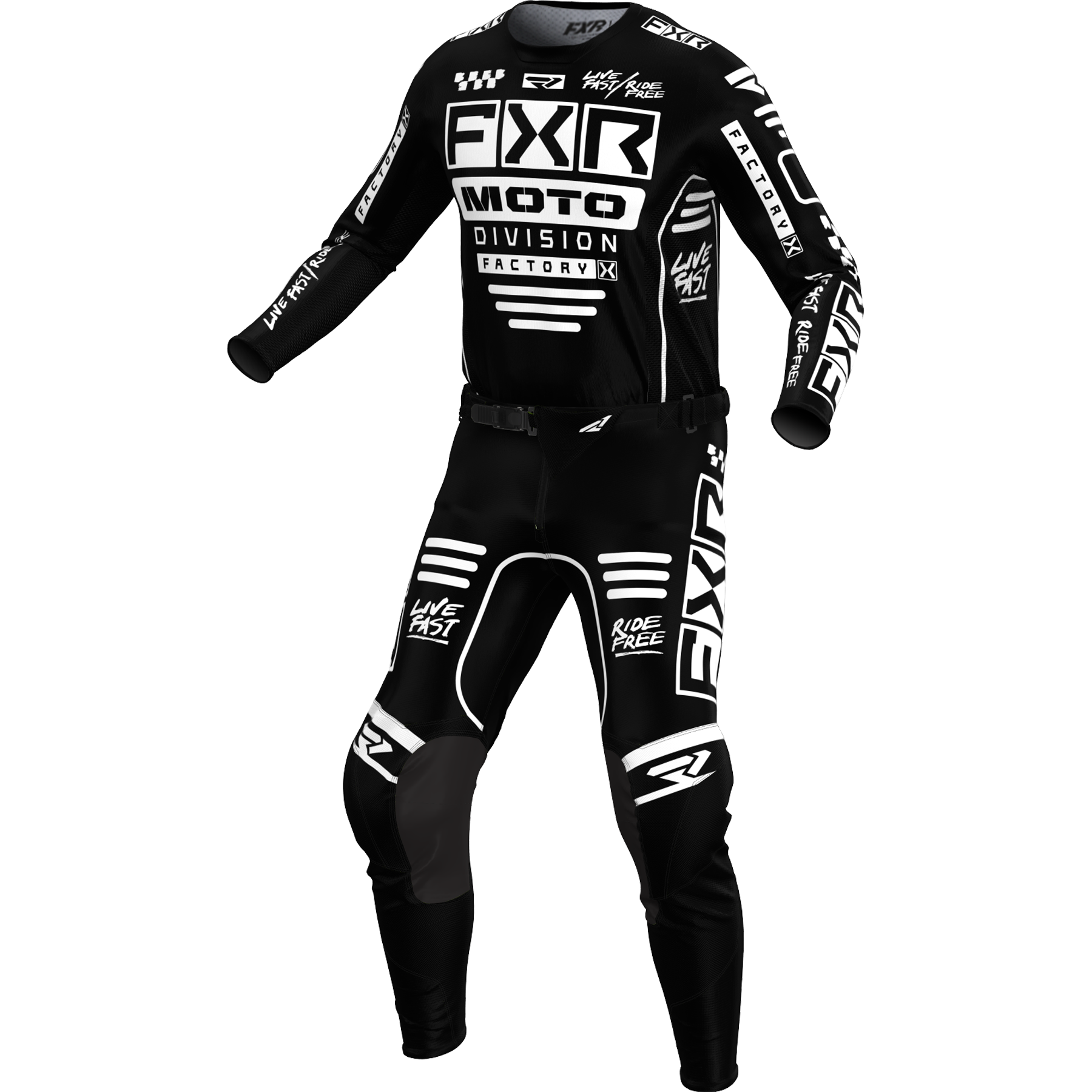 2024 FXR PODIUM GLADIATOR BLACK MX KIT COMBO | FXR MX Kits – mastersofmx