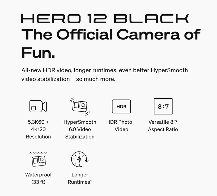 GoPro HERO12 BLACK Bundle - includes SD Card & Case